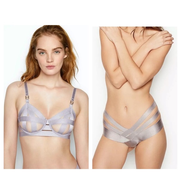 Victoria's Secret Other - VS LUXE Lingerie Strappy Bra & Panty Set